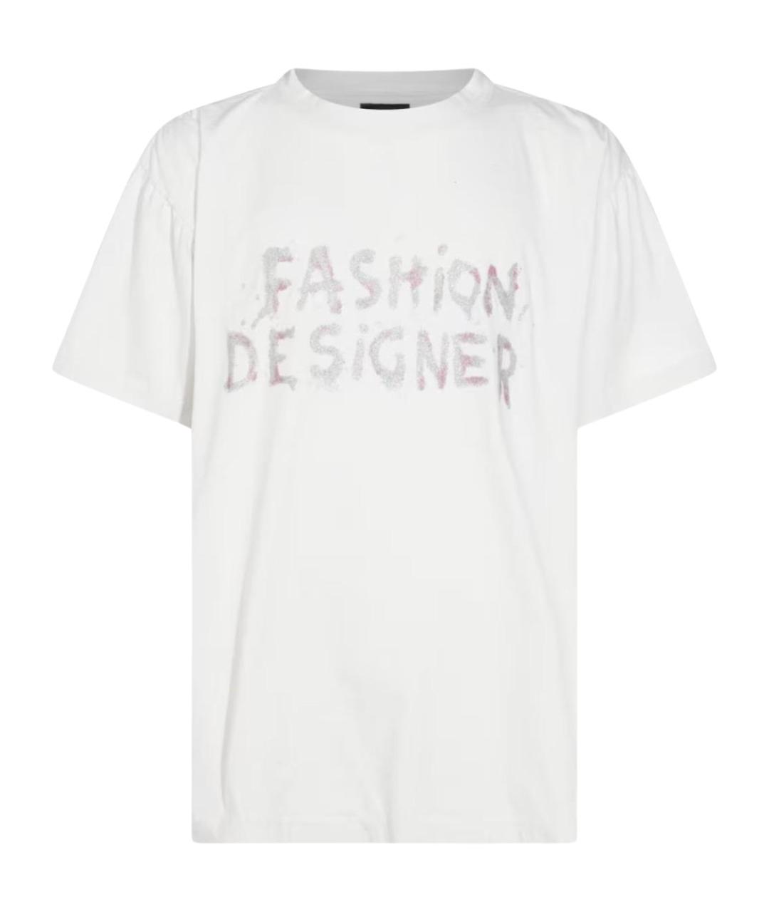 BALENCIAGA Белая хлопковая футболка, фото 1