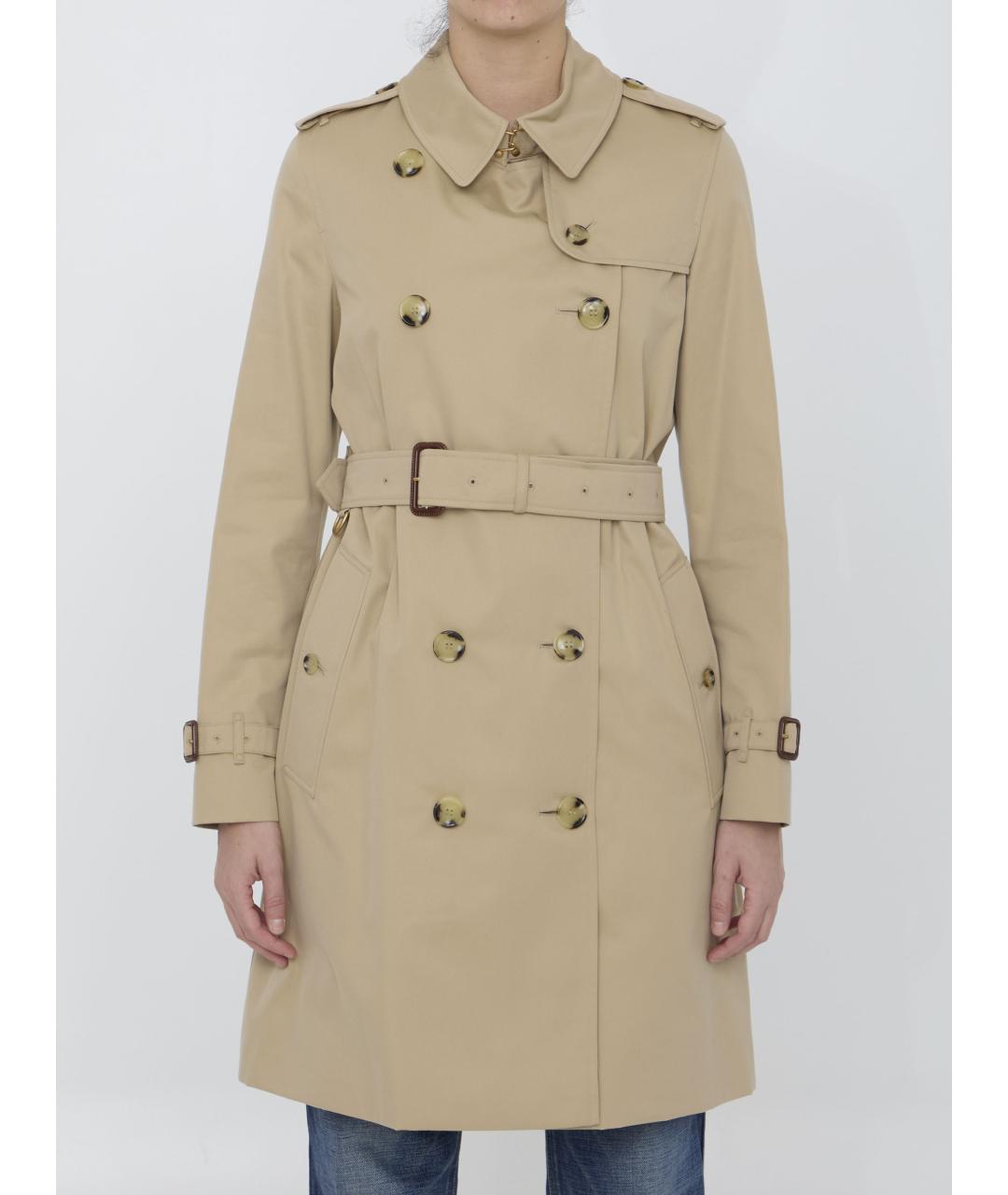 BURBERRY Бежевый хлопковый тренч/плащ, фото 5
