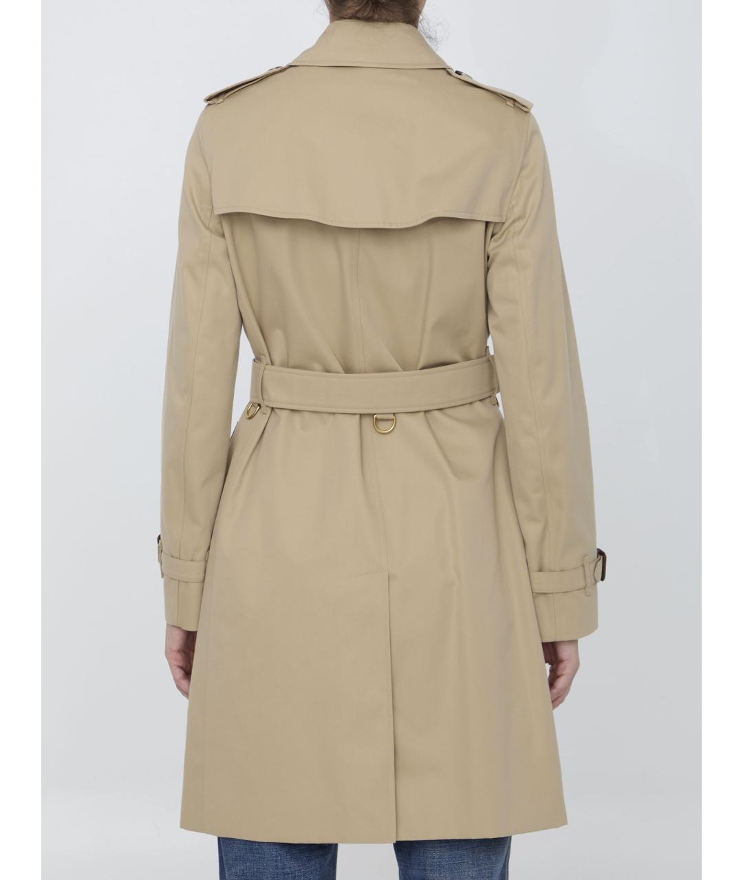 BURBERRY Бежевый хлопковый тренч/плащ, фото 4