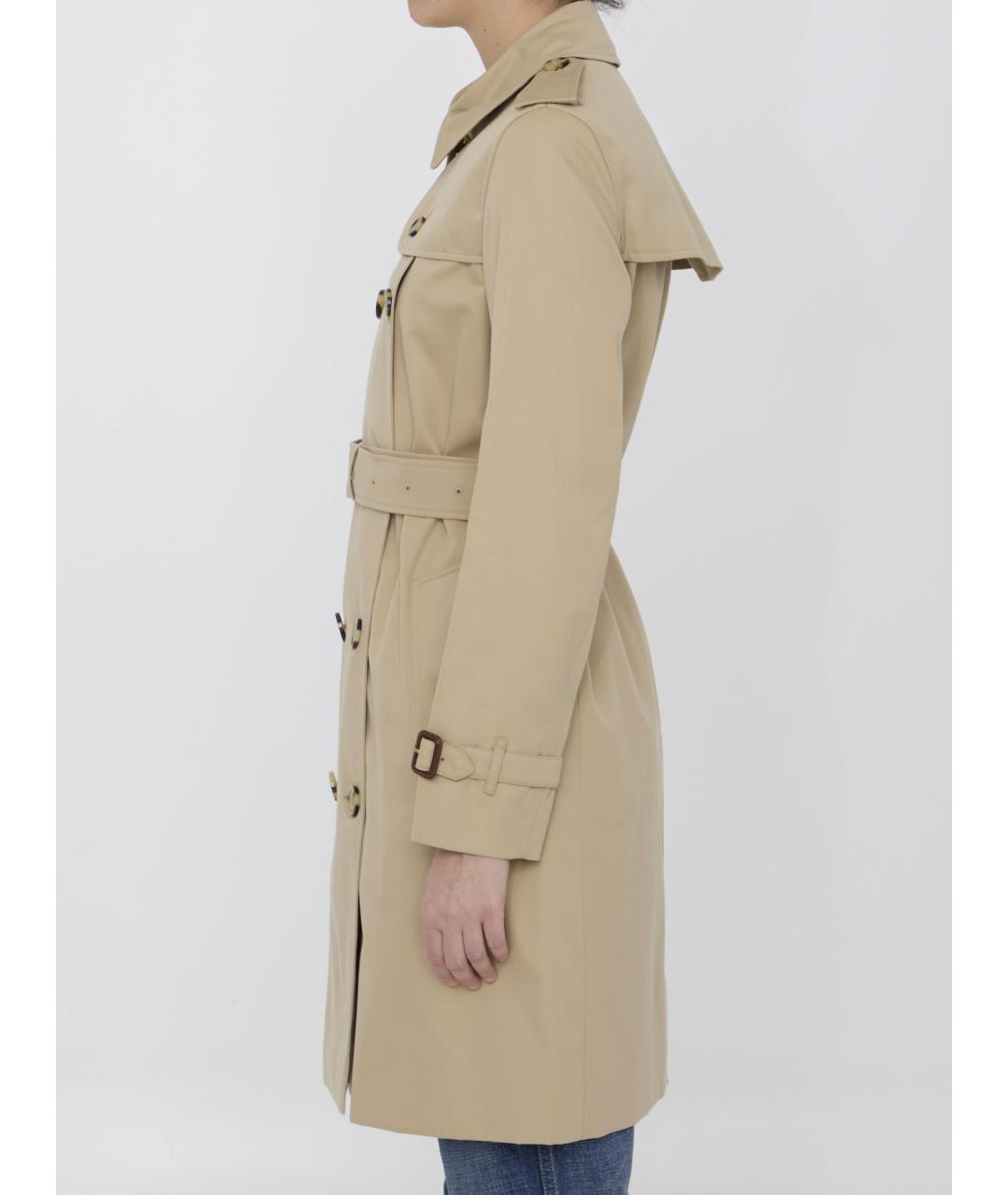 BURBERRY Бежевый хлопковый тренч/плащ, фото 3