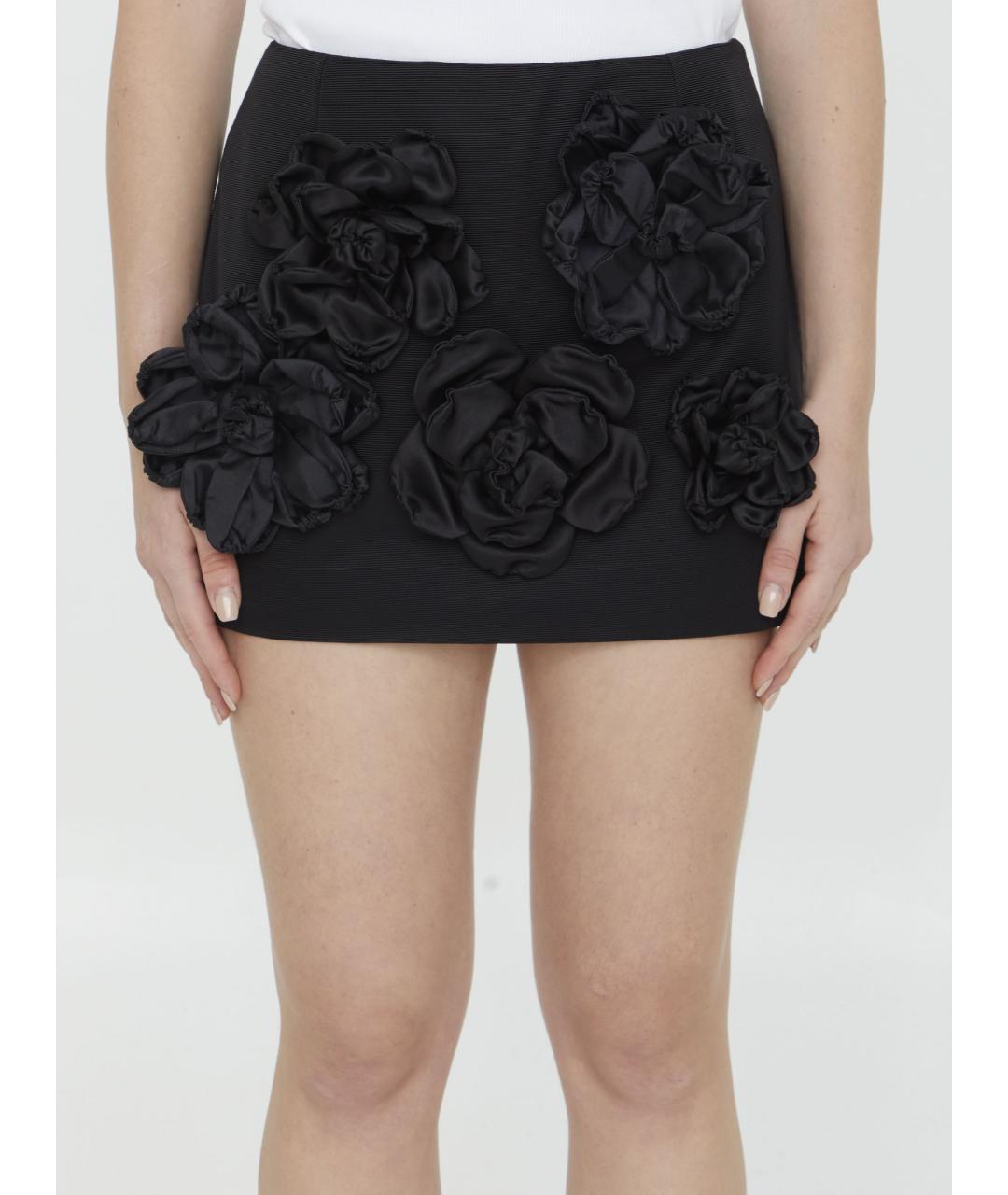 DOLCE&GABBANA Черная хлопковая юбка мини, фото 2