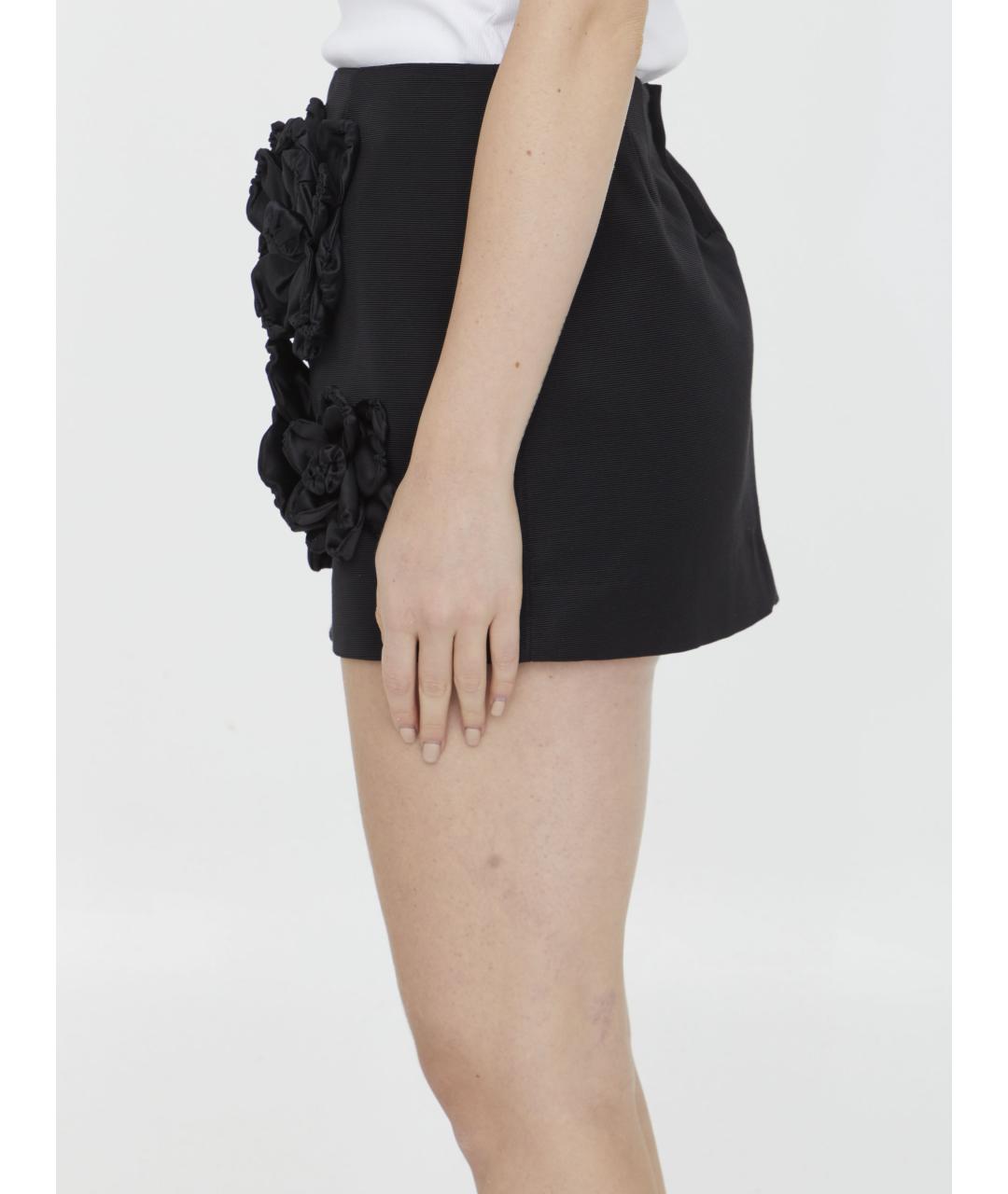 DOLCE&GABBANA Черная хлопковая юбка мини, фото 4