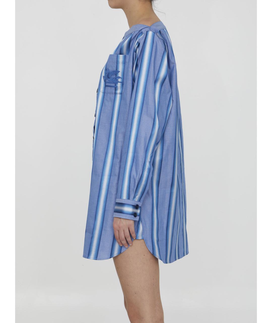 ETRO Голубое хлопковое платье, фото 4