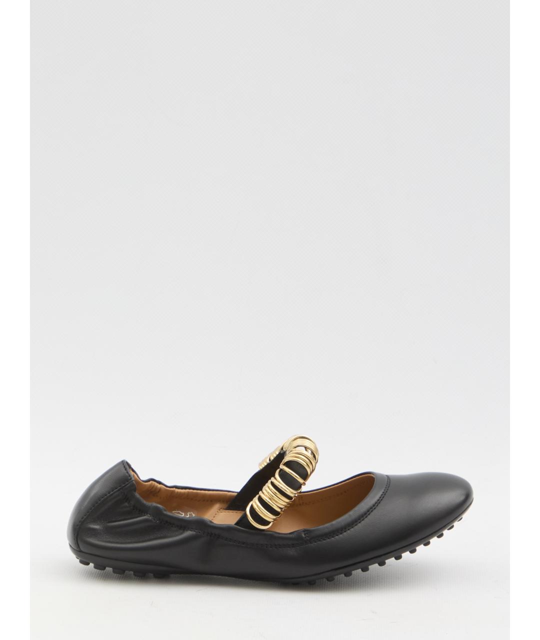 TOD'S Черные кожаные балетки, фото 6