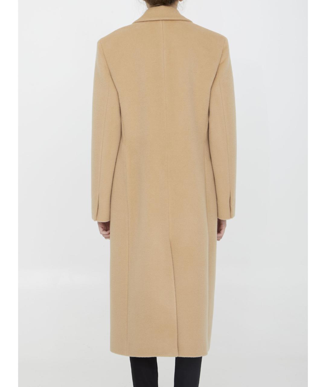 JIL SANDER Бежевое шерстяное пальто, фото 5