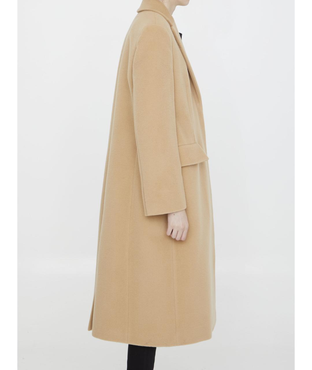JIL SANDER Бежевое шерстяное пальто, фото 4