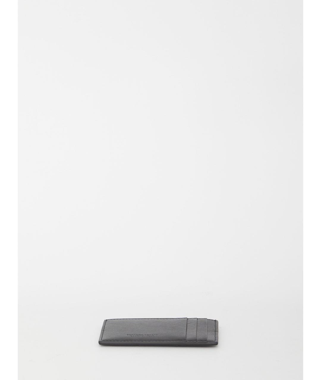 BOTTEGA VENETA Черный кожаный кардхолдер, фото 3