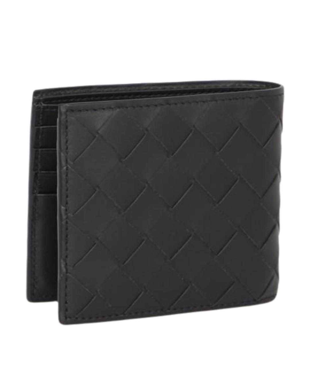 BOTTEGA VENETA Черный кожаный кошелек, фото 2
