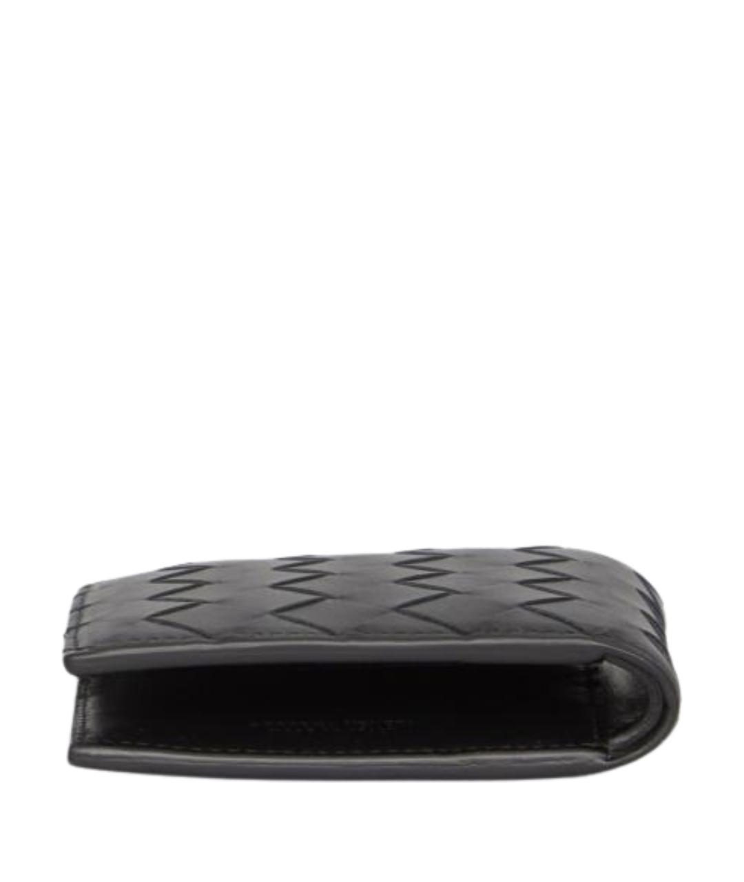 BOTTEGA VENETA Черный кожаный кошелек, фото 3