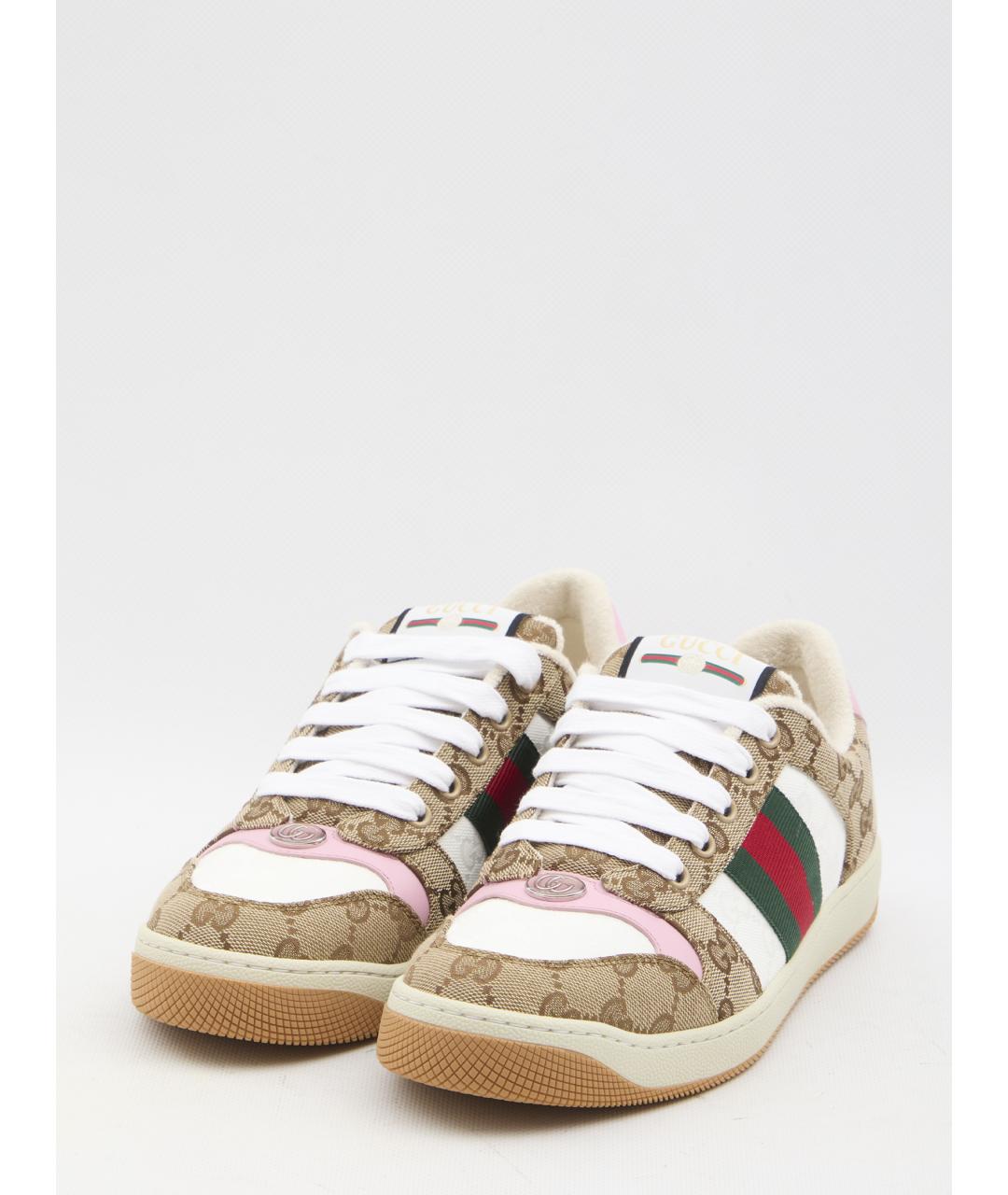 GUCCI Бежевые текстильные кеды, фото 2