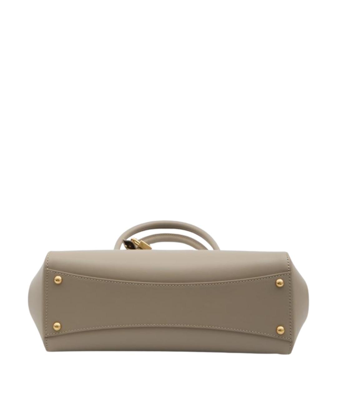 DOLCE&GABBANA Бежевая кожаная сумка через плечо, фото 3