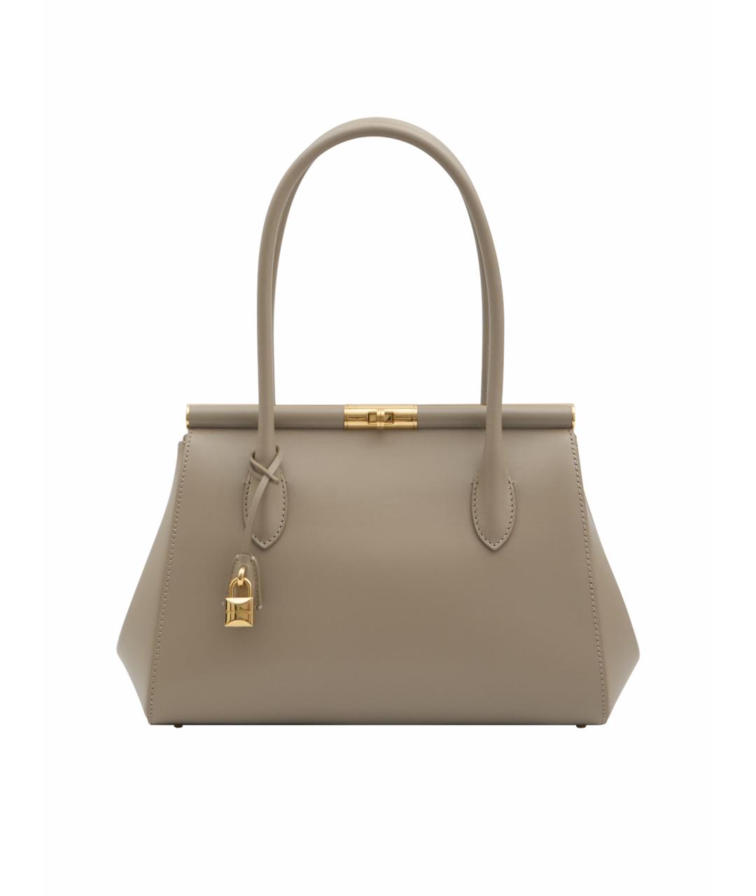 DOLCE&GABBANA Бежевая кожаная сумка через плечо, фото 1