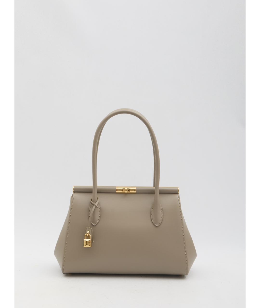 DOLCE&GABBANA Бежевая кожаная сумка через плечо, фото 5