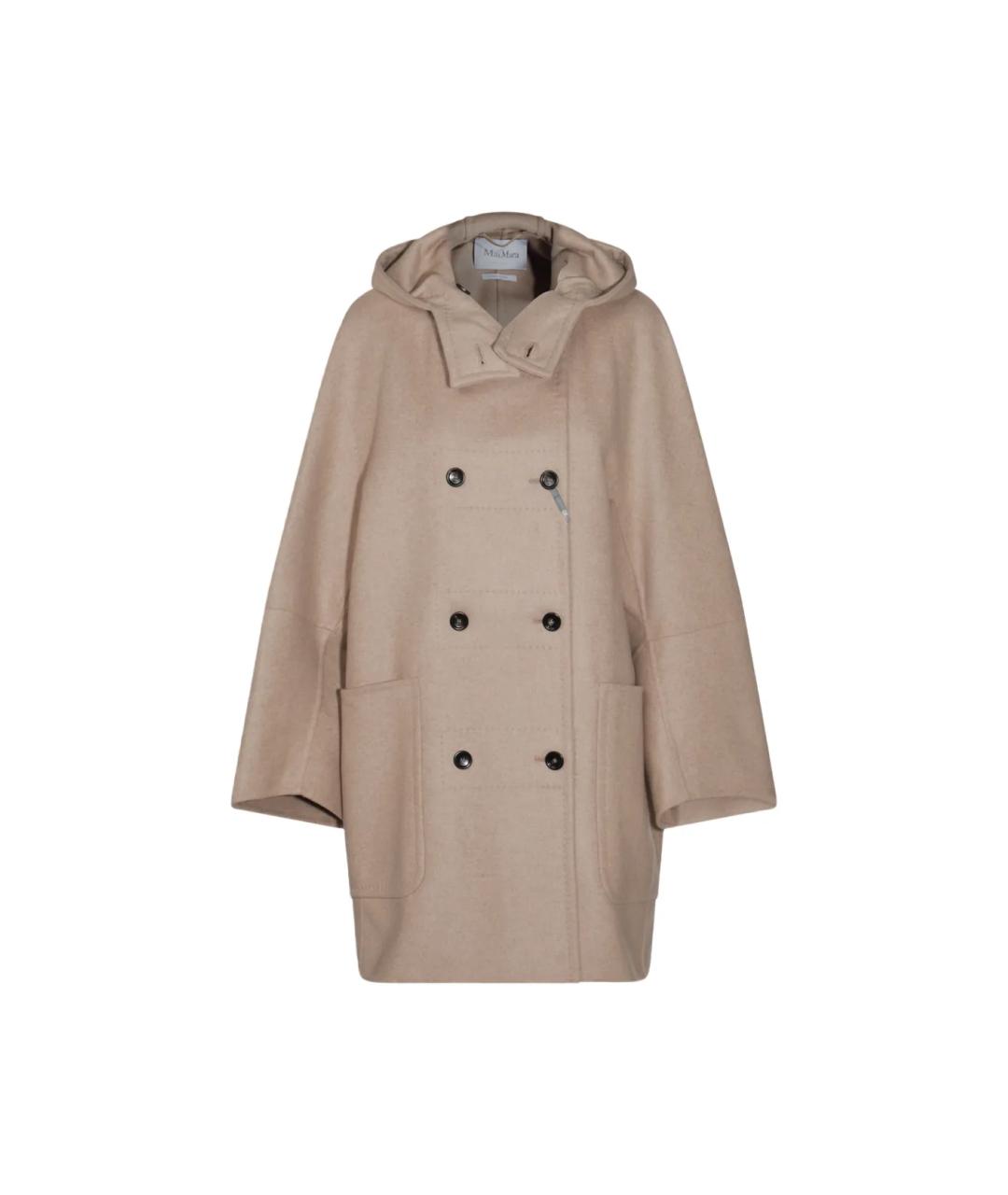 MAX MARA Бежевое шерстяное пальто, фото 1