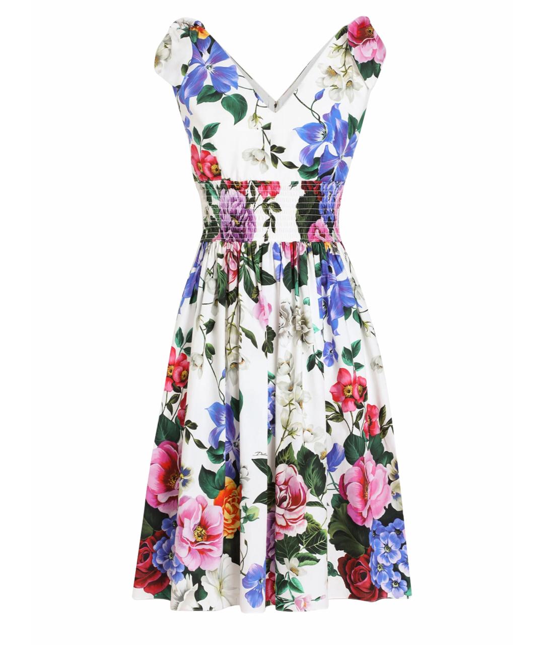DOLCE&GABBANA Мульти хлопковое повседневное платье, фото 1