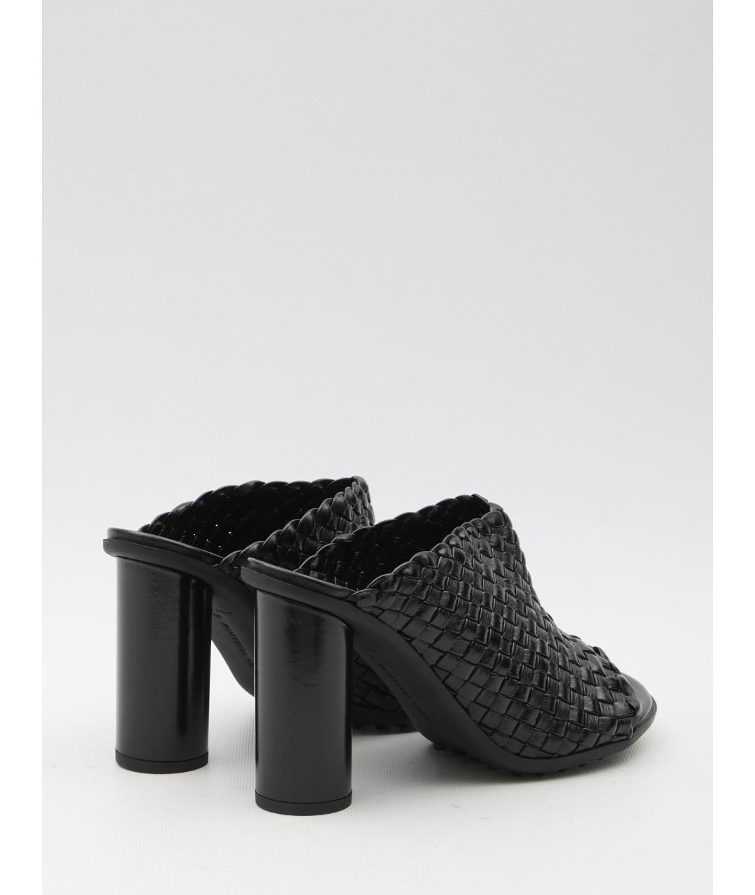 BOTTEGA VENETA Черные кожаные мюли, фото 3