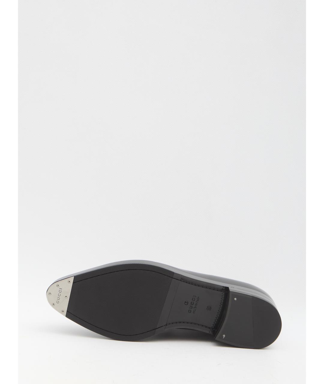 GUCCI Черные кожаные лоферы, фото 4