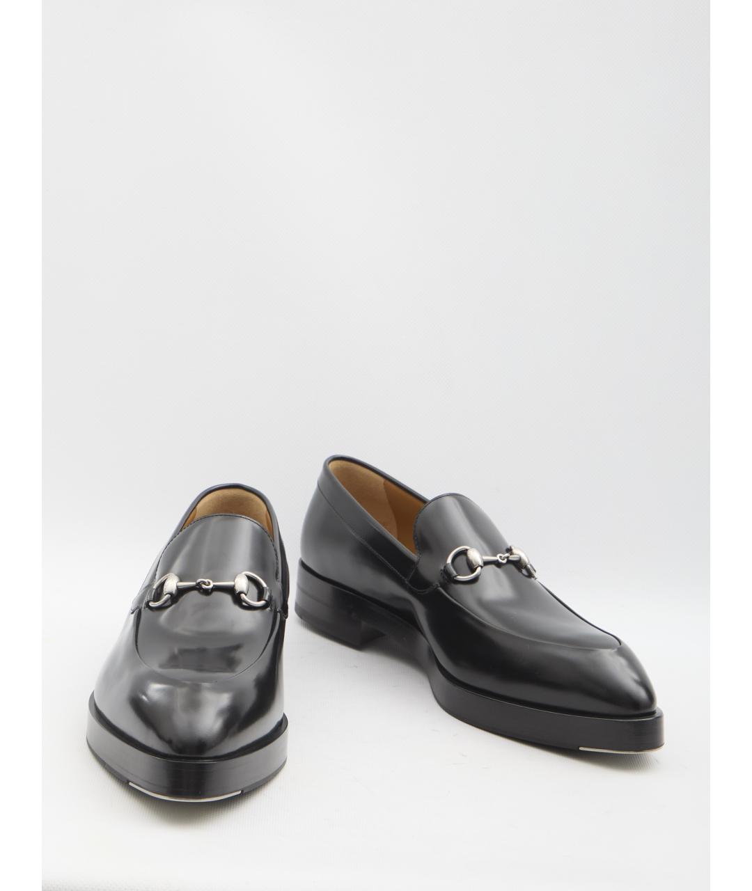 GUCCI Черные кожаные лоферы, фото 5