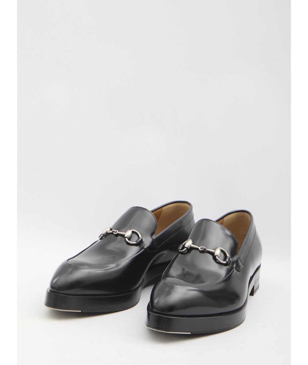 GUCCI Черные кожаные лоферы, фото 2