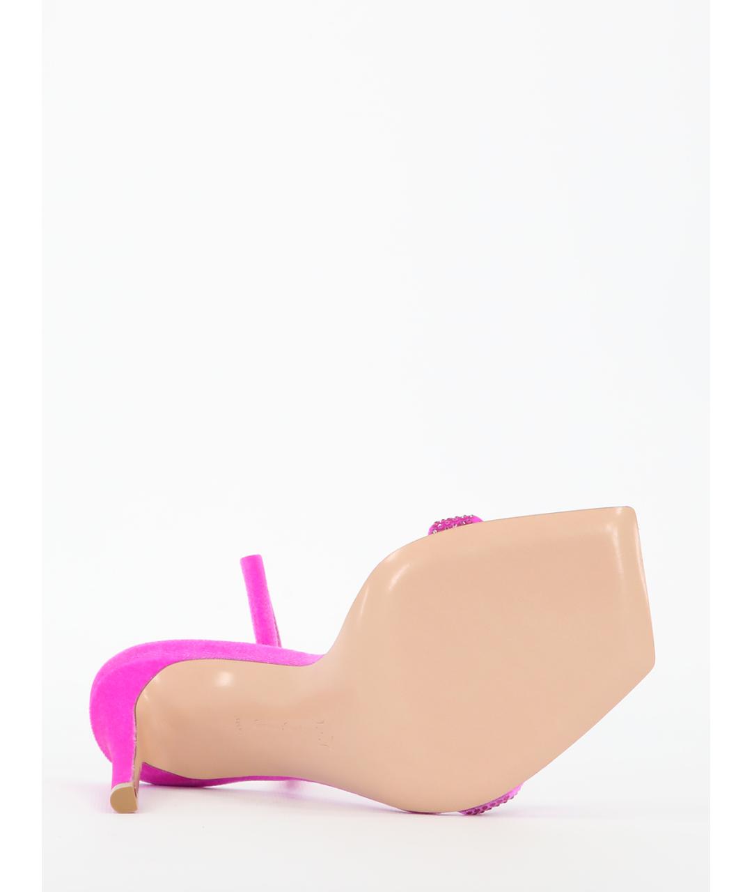 GIANVITO ROSSI Розовые кожаные босоножки, фото 4