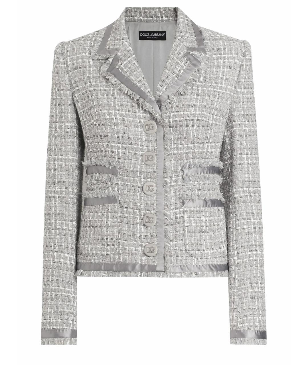DOLCE&GABBANA Серый жакет/пиджак, фото 1