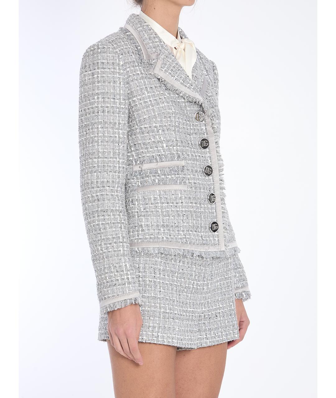 DOLCE&GABBANA Серый жакет/пиджак, фото 3