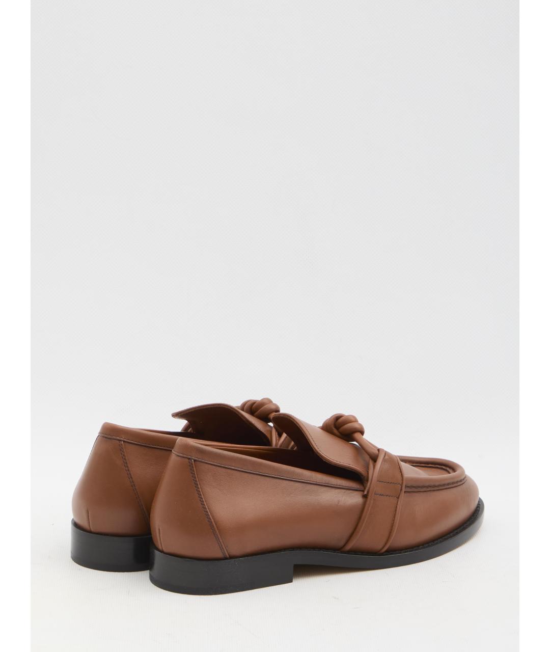 BOTTEGA VENETA Коричневые кожаные лоферы, фото 3