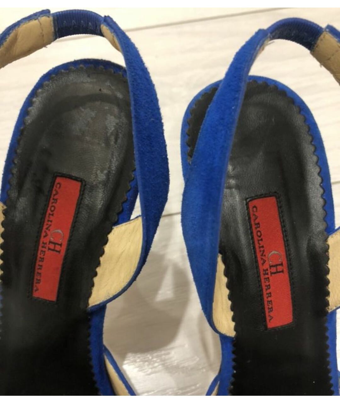 CAROLINA HERRERA Синие замшевые туфли, фото 3