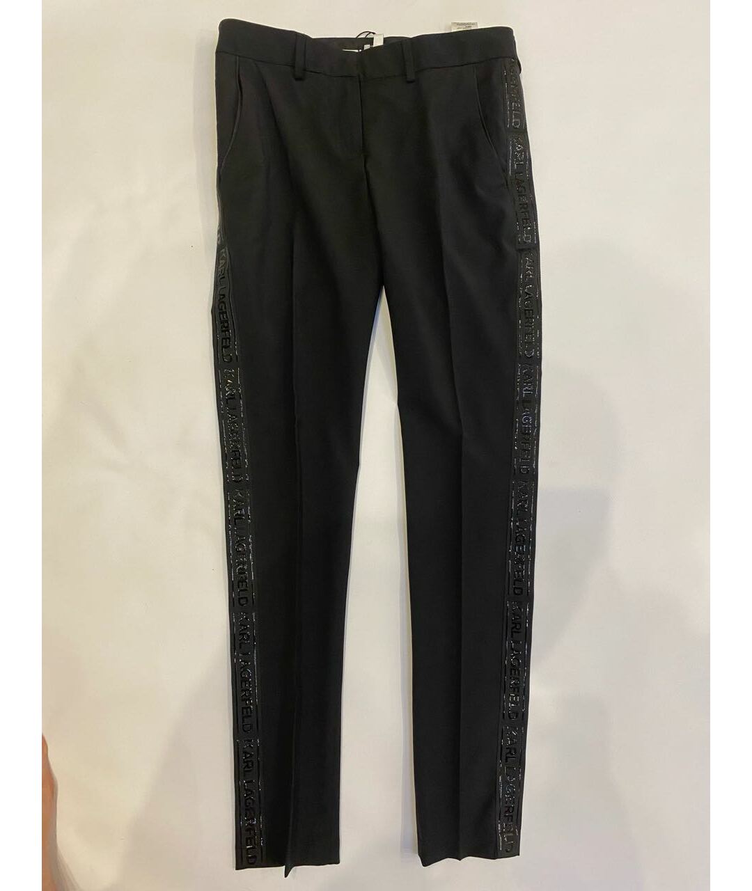 KARL LAGERFELD Черные полиэстеровые брюки и шорты, фото 8