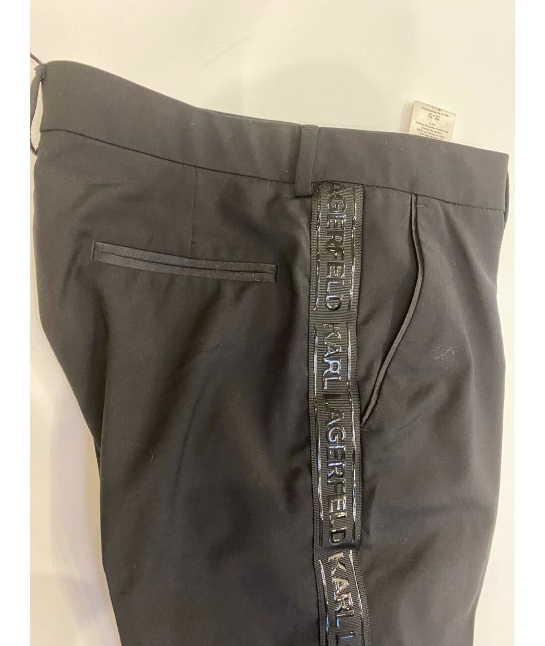 KARL LAGERFELD Черные полиэстеровые брюки и шорты, фото 5