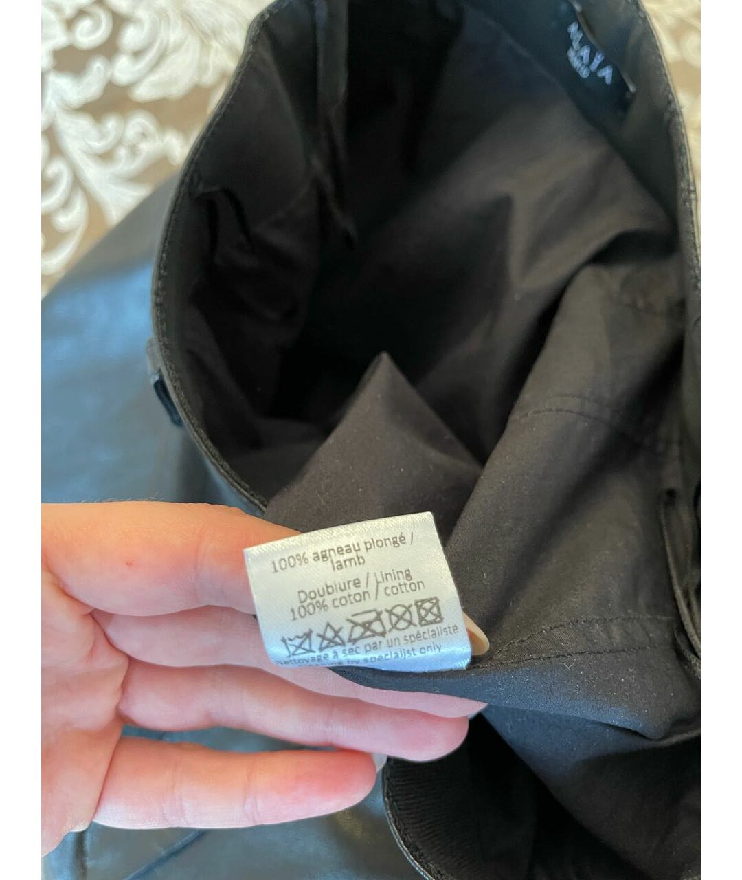 ALAIA Черная кожаная юбка-шорты, фото 6