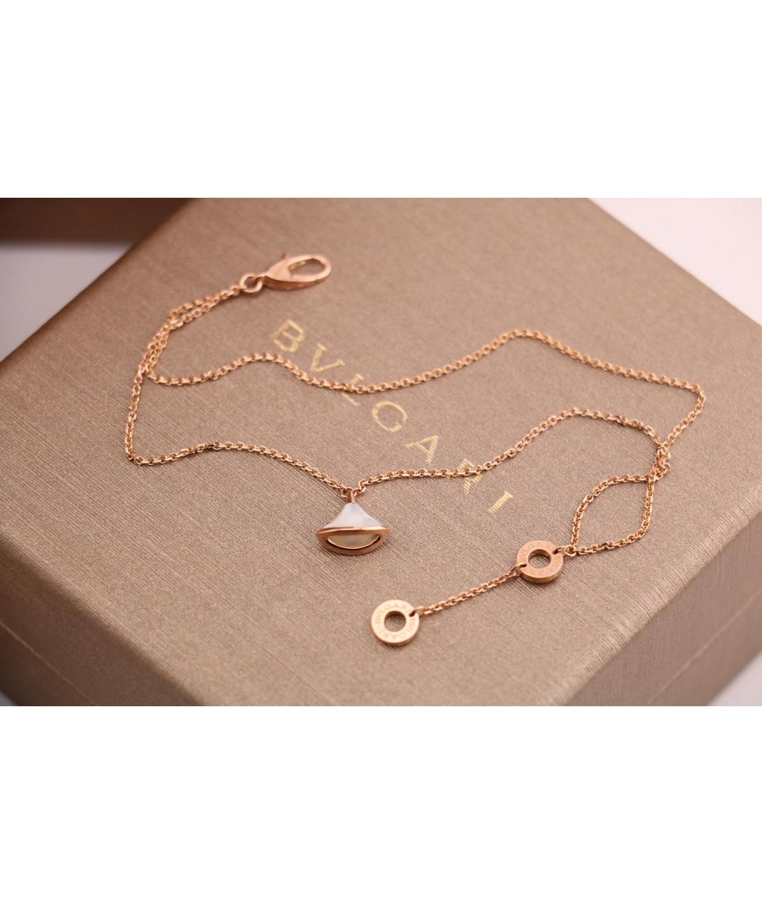 BVLGARI Белый браслет из розового золота, фото 4