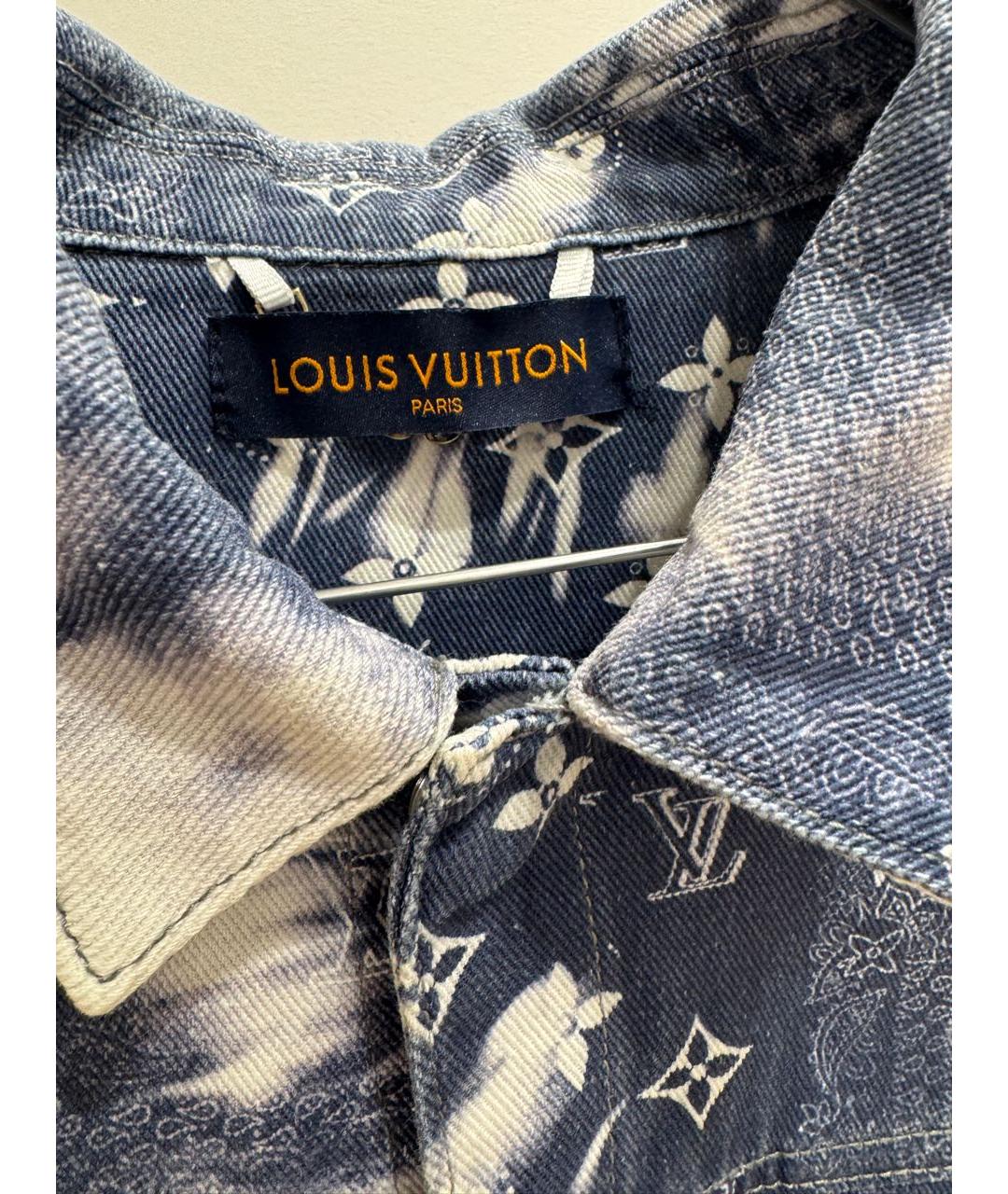 LOUIS VUITTON Темно-синяя хлопковая рубашка, фото 3