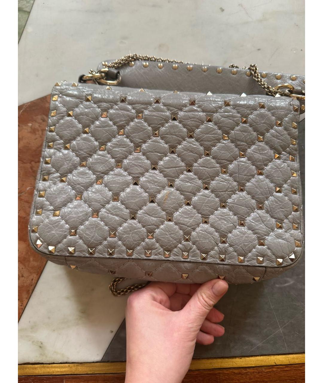 VALENTINO Голубая кожаная сумка через плечо, фото 2