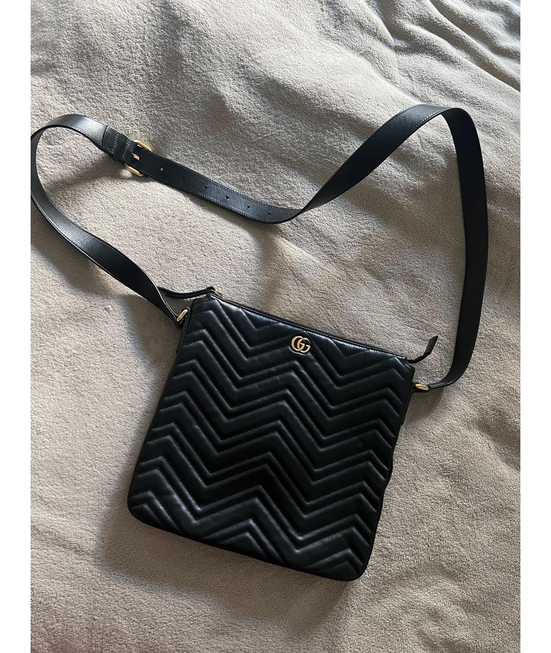 GUCCI Черная кожаная сумка на плечо, фото 2