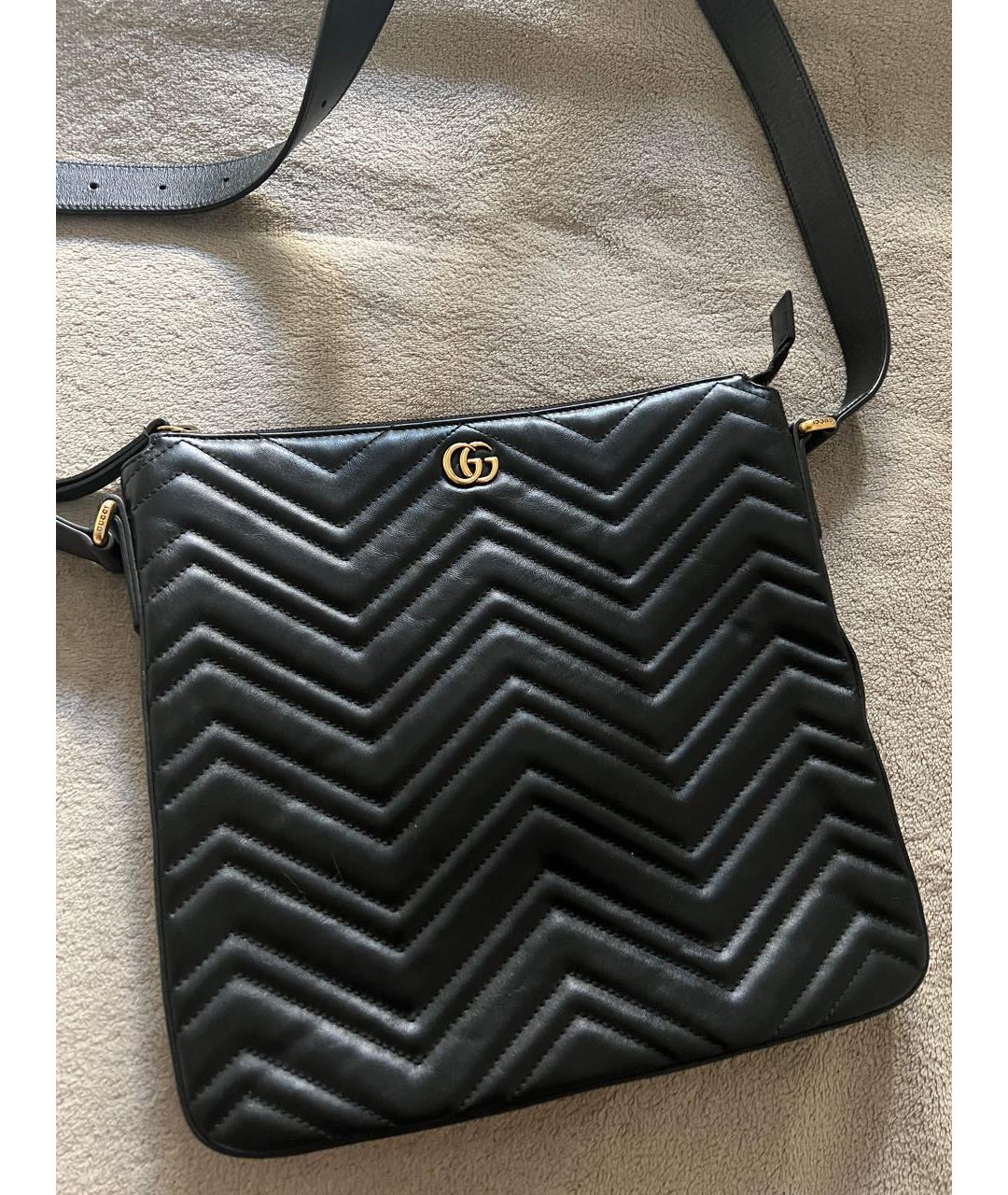 GUCCI Черная кожаная сумка на плечо, фото 3