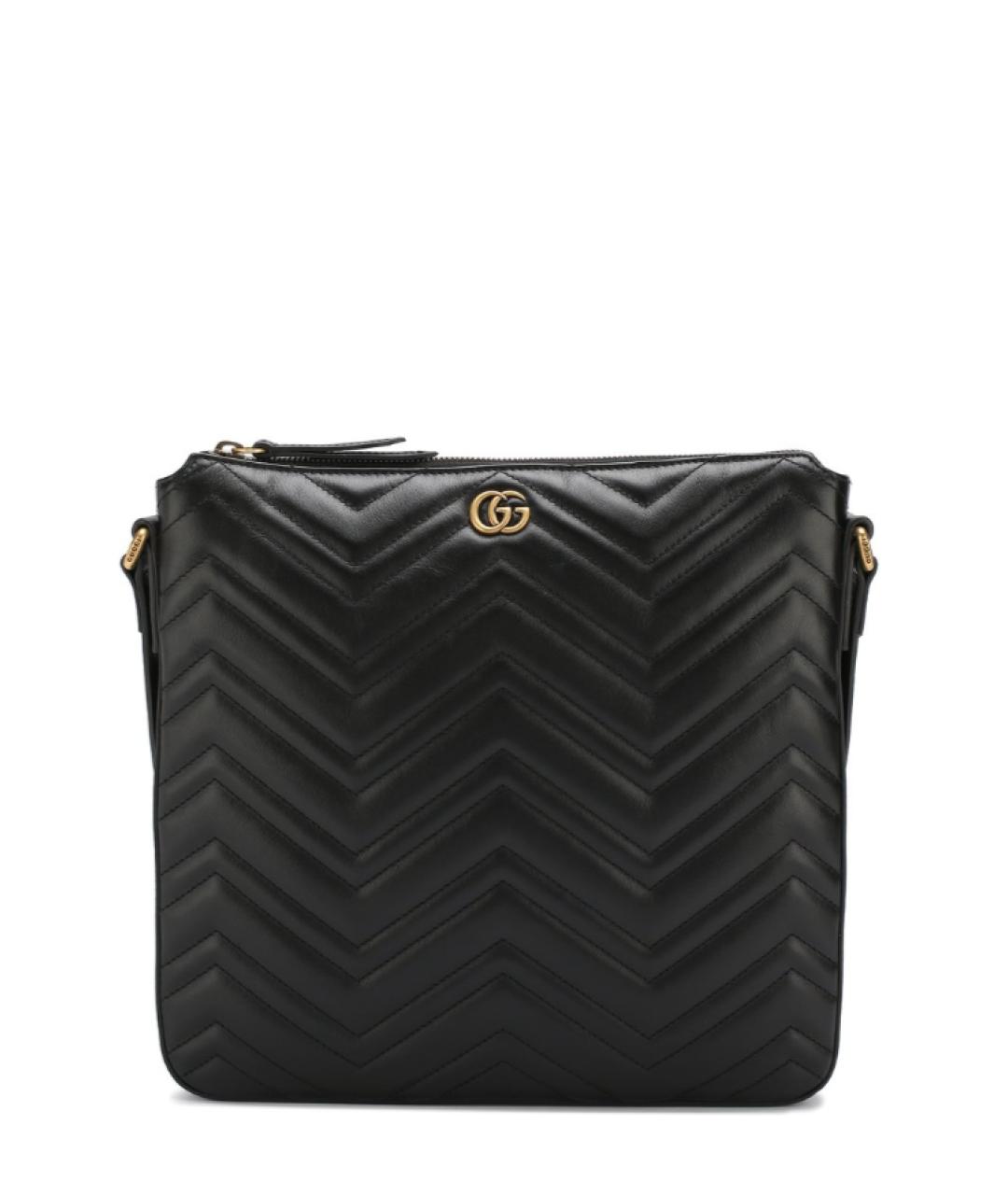 GUCCI Черная кожаная сумка на плечо, фото 1