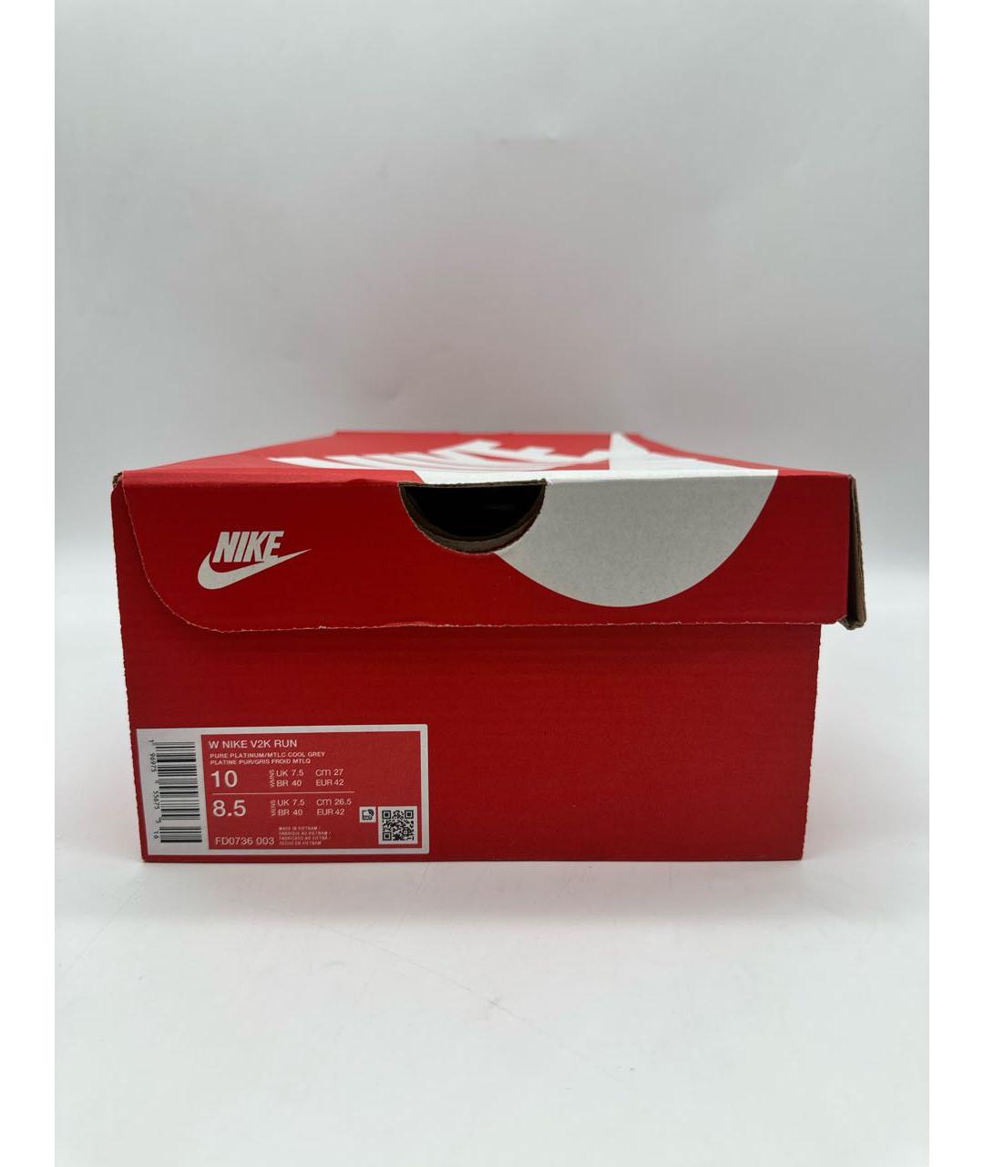 NIKE Серые текстильные низкие кроссовки / кеды, фото 8