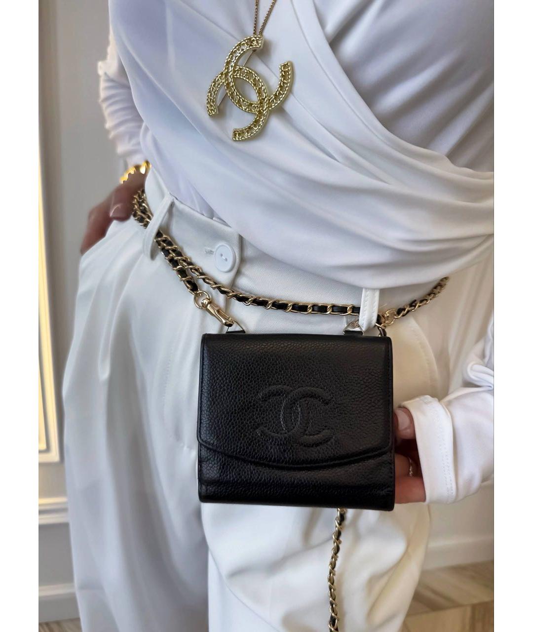 CHANEL Коричневая кожаная поясная сумка, фото 6