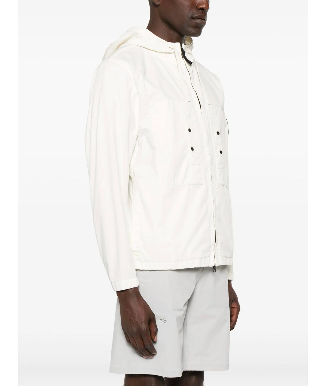 STONE ISLAND Белая хлопковая куртка, фото 3