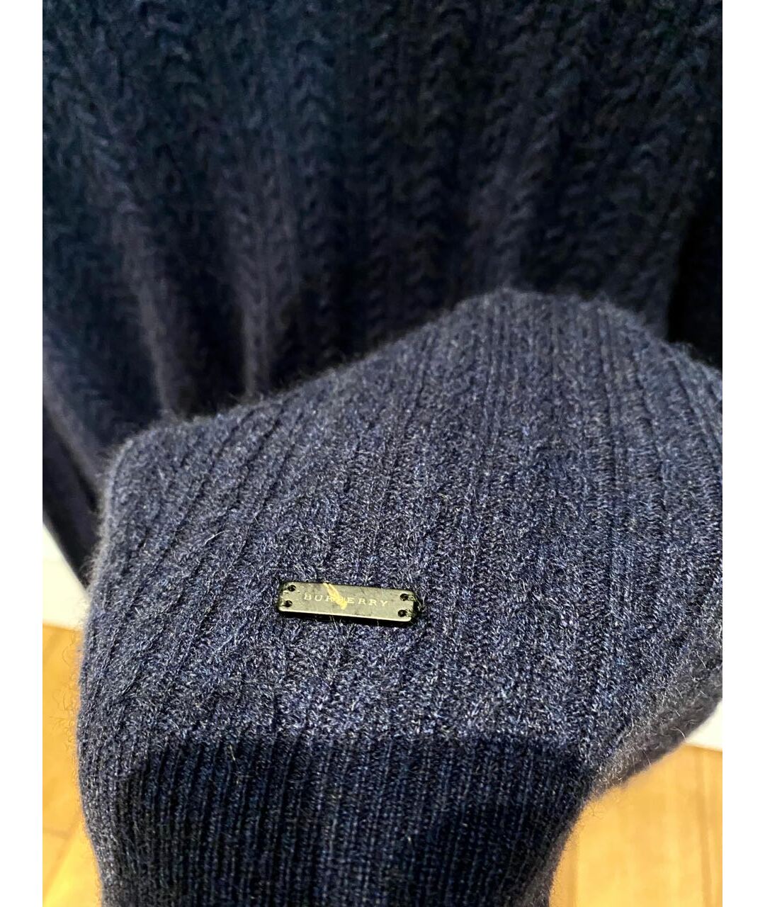 BURBERRY Темно-синий кашемировый джемпер / свитер, фото 5