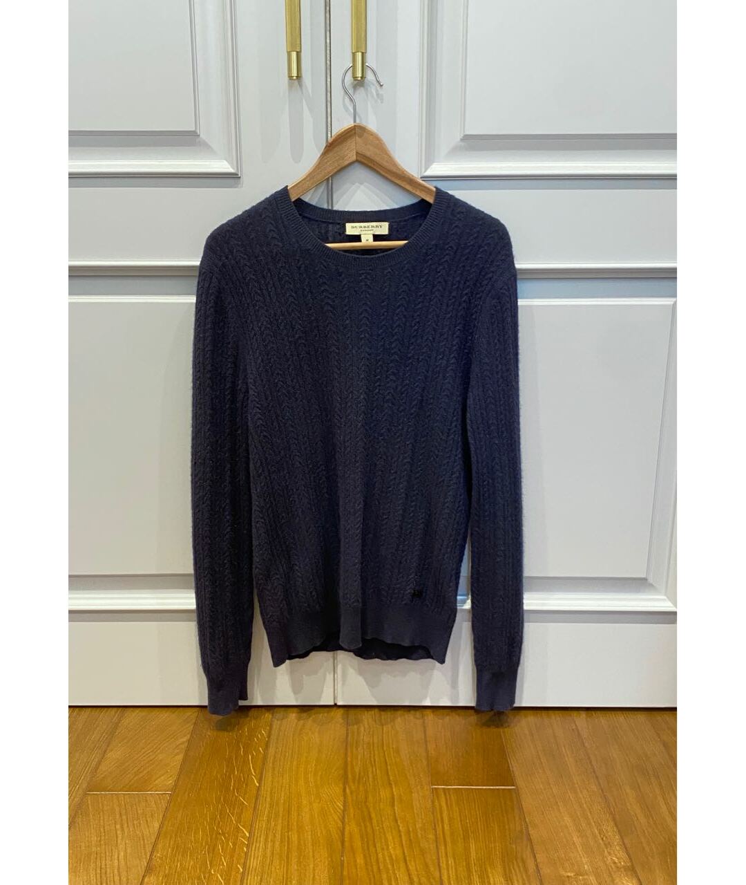 BURBERRY Темно-синий кашемировый джемпер / свитер, фото 8