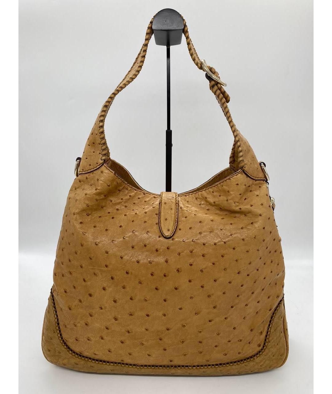 GUCCI Коричневая сумка тоут из экзотической кожи, фото 2