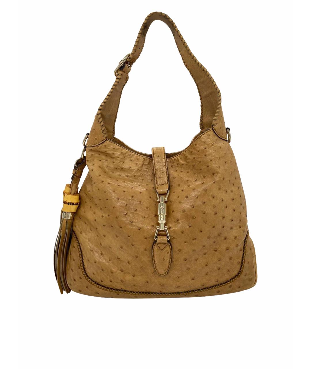 GUCCI Коричневая сумка тоут из экзотической кожи, фото 1
