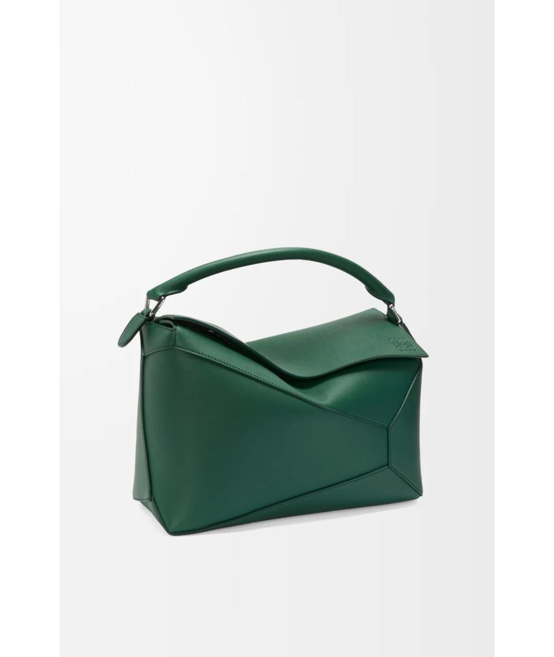 LOEWE Зеленая кожаная сумка на плечо, фото 2