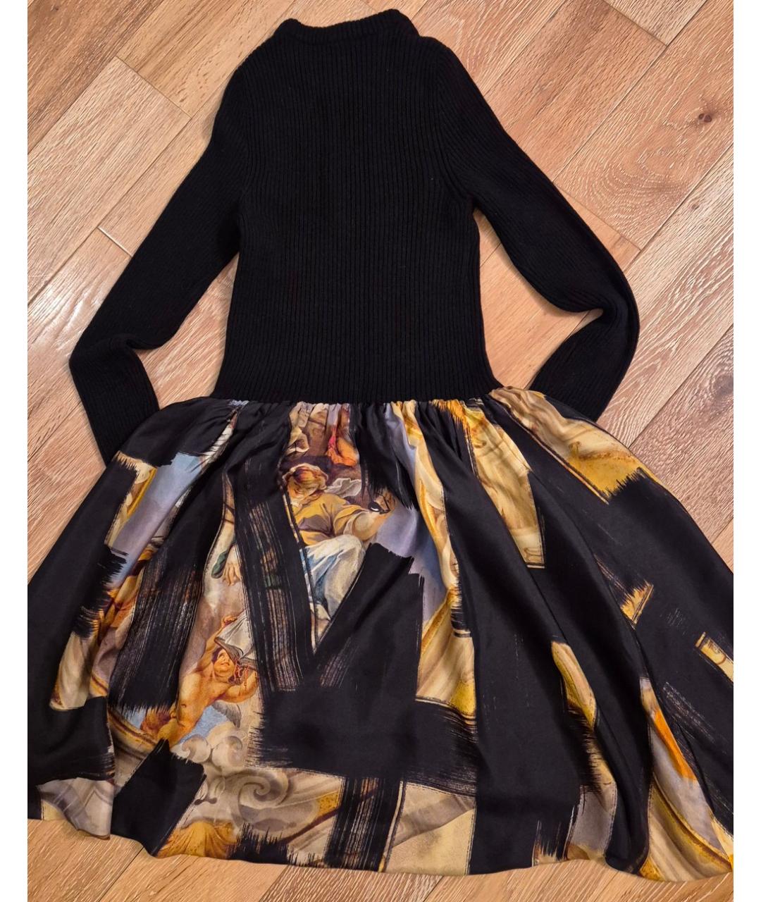 MOSCHINO Черное кашемировое повседневное платье, фото 2