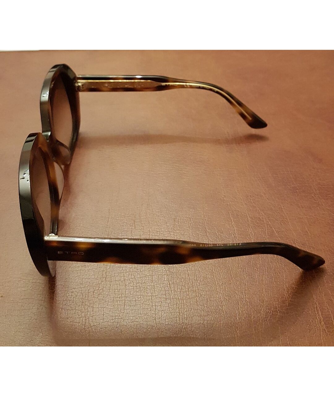 ETRO Коричневые пластиковые солнцезащитные очки, фото 4