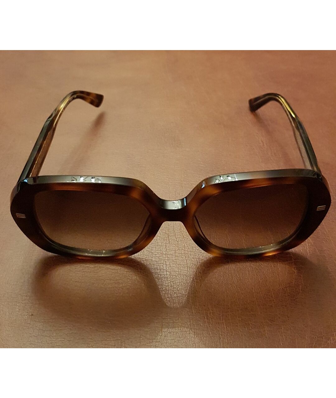 ETRO Коричневые пластиковые солнцезащитные очки, фото 8