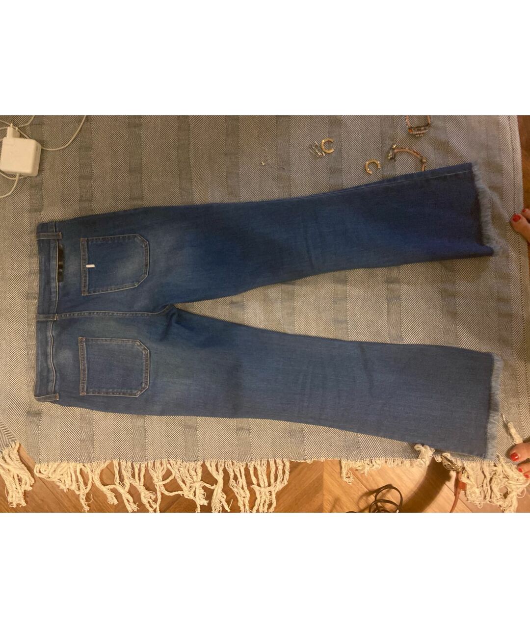 STELLA MCCARTNEY Синие хлопковые джинсы клеш, фото 2