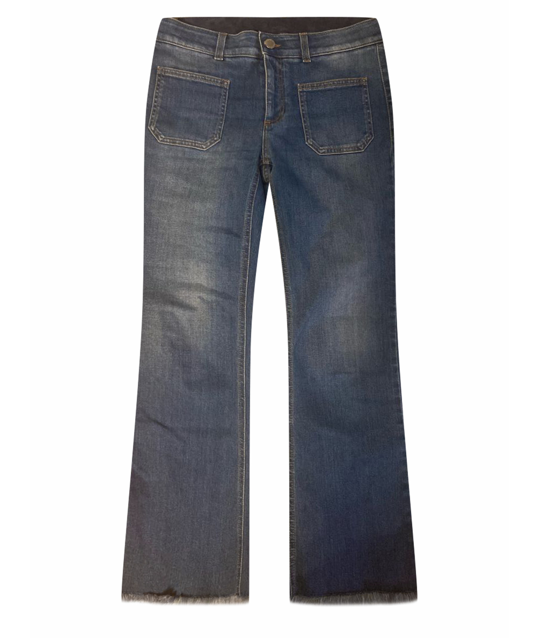 STELLA MCCARTNEY Синие хлопковые джинсы клеш, фото 1